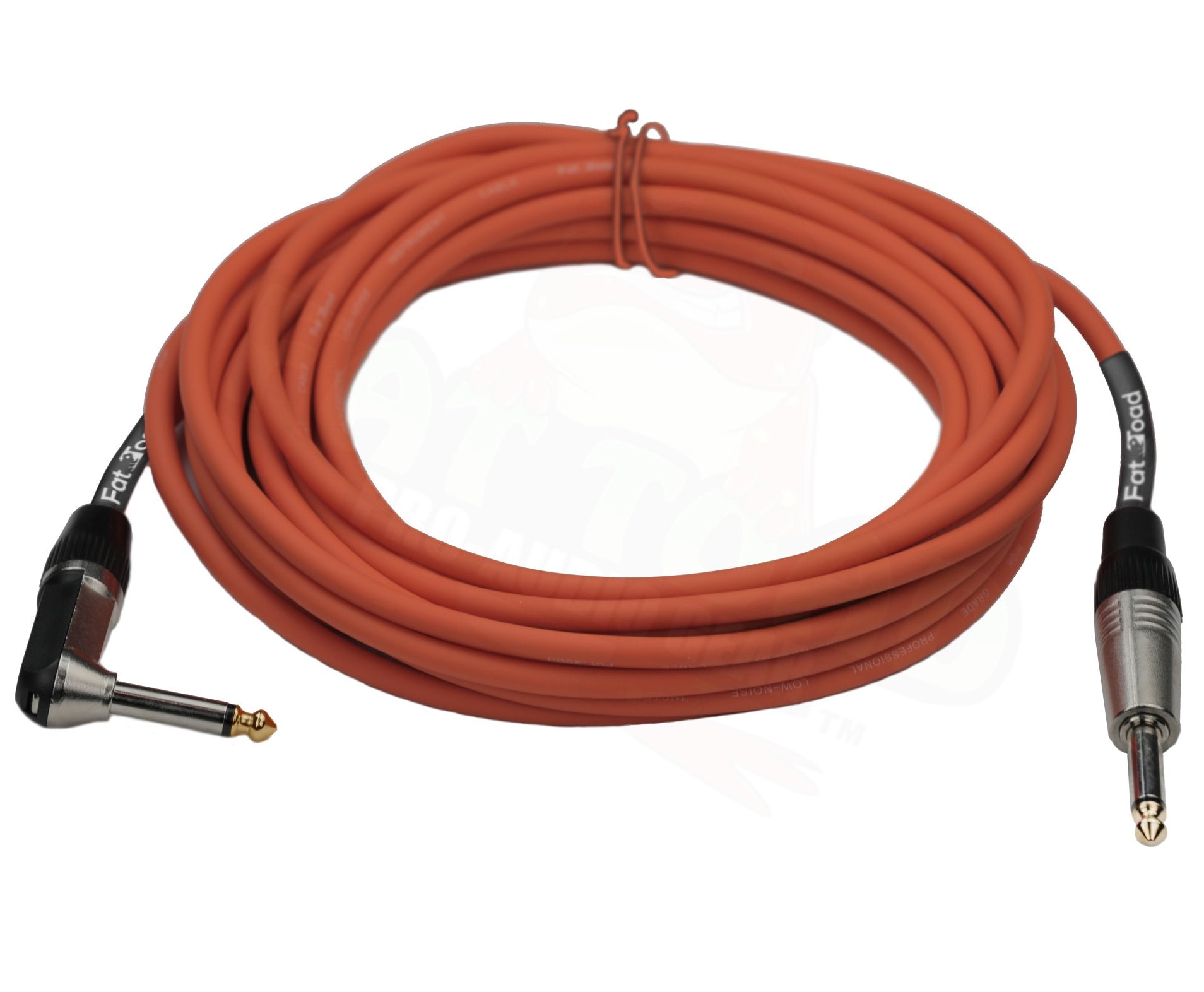 8 PACK - Guitar Cables Right Angled Instrument Cords by FAT TOAD | 20FT 1/4 Quarter Inch Straight-End 24 GA Wires for Electric Guitar Pedal, Bass, Keyboards, Speaker Amplifier & Audio Studio Recording GeekStands.com