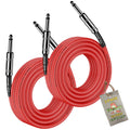 1/4" to 1/4 Male Jack Speaker Cables (2 Pack) by FAT TOAD - 25ft Professional Pro Audio Red DJ Speakers PA Patch Cords - Quarter Inch 12 AWG Wire GeekStands.com
