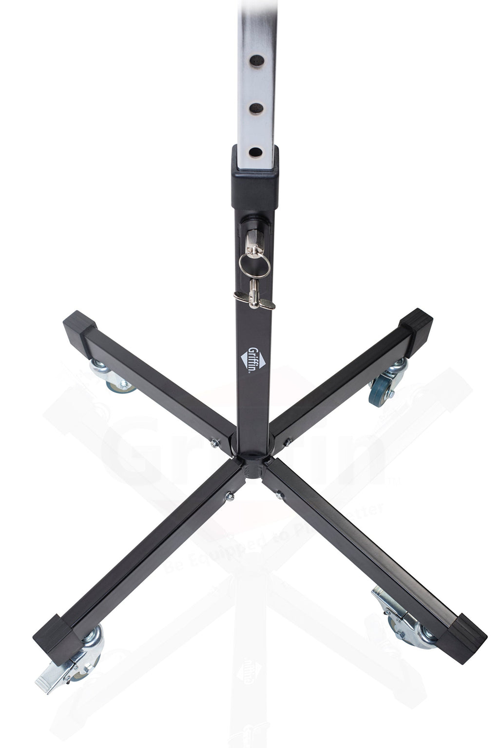 Studio Mixer Stand DJ Cart by GRIFFIN - Rolling Standing Rack On Casters with Adjustable Height - Portable Turntable Holder Mount For Digital Machine GeekStands.com