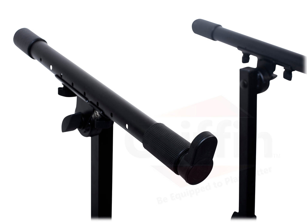 Double Piano Keyboard & Laptop Stand by GRIFFIN - 2 Tier/Dual Portable Studio Mixer Rack for Turntables, DJ Coffins, Speakers, Digital Music Gear GeekStands.com
