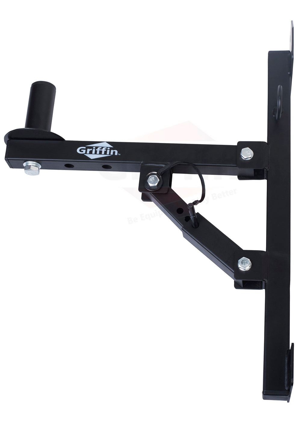 Wall Mount Brackets for PA Speakers (4 PACK) by GRIFFIN - Securing Locking Pin & 3-Level Tilt Adjustments - All-Steel DJ Studio Monitor Stands with 35mm Pole Holder for Pro-Audio GeekStands.com