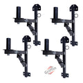 Wall Mount Brackets for PA Speakers (4 PACK) by GRIFFIN - Securing Locking Pin & 3-Level Tilt Adjustments - All-Steel DJ Studio Monitor Stands with 35mm Pole Holder for Pro-Audio GeekStands.com