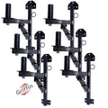 PA Speaker Wall Mount Bracket Stands (6 PACK) by GRIFFIN - All-Steel Pro-Audio 35mm Pole Holders with Securing Locking Pin & 3-Level Tilt Adjustments - DJ On-Stage Studio Monitor Holders GeekStands.com