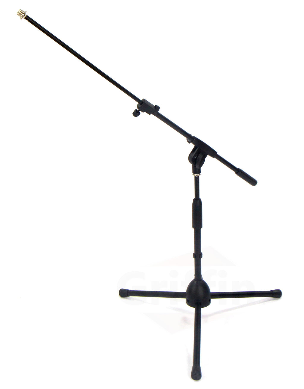 2 PACK- Low Profile Microphone Stand by GRIFFIN | Short Tripod Mic Stand Mount with Boom Arm for Kick Bass Drum, Studio Desktop Recording, Singing & Guitar Amplifiers | Small Height Telescoping Holder GeekStands.com