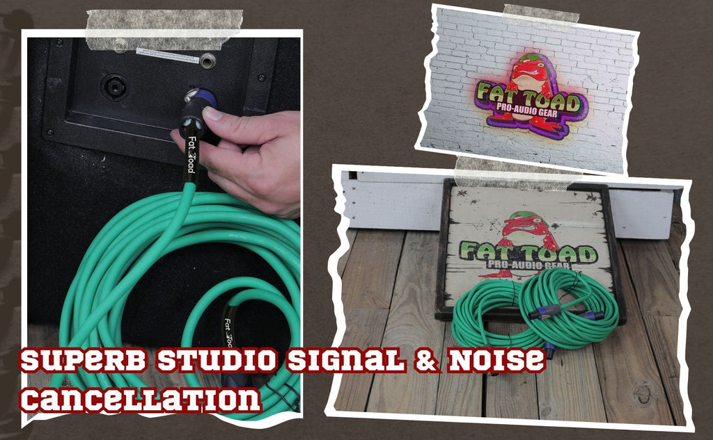 Speakon to Speakon Cables (2 Pack) by FAT TOAD - 50ft Professional Pro Audio Green Speaker PA Cord with Twist Lock Connector - 12 AWG Wire for Studio GeekStands.com