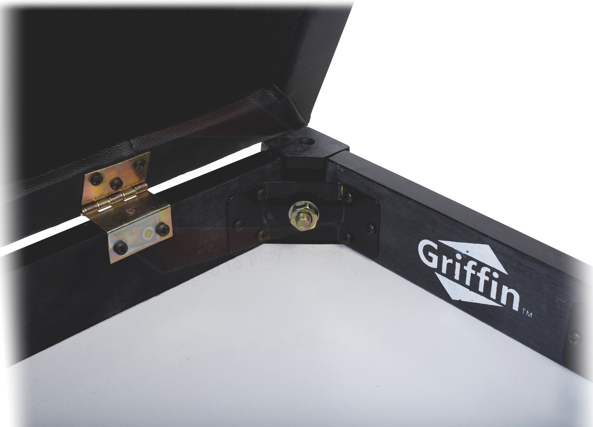 Premium Antique Black Piano Bench By Griffin - Solid Wood Frame & Luxurious, Comfortable PU Leather Padded Duet Double Seat Ergonomic Keyboard Stool With Storage Space, Durable & Sturdy, Vintage Design GeekStands.com
