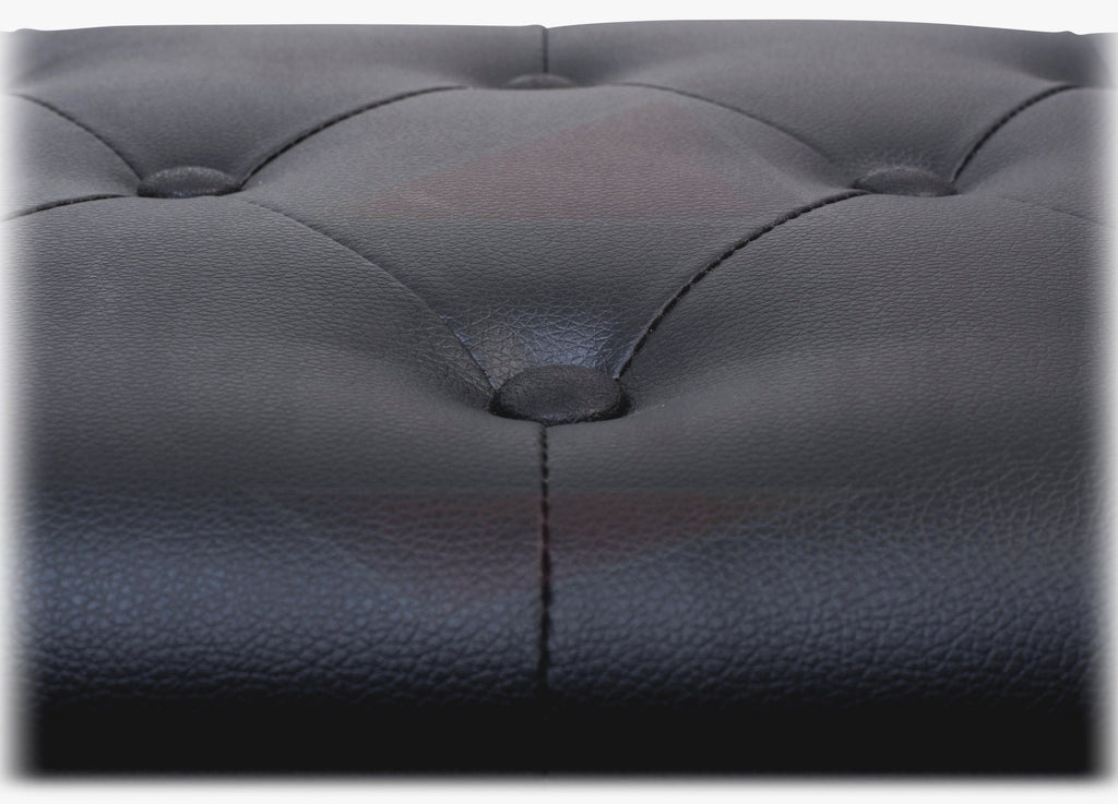 GRIFFIN Premium Antique Piano Bench - Adjustable Black Solid Wood Frame & PU Leather Padded Cushion - Vintage Ergonomic Musicians Keyboard Chair GeekStands.com