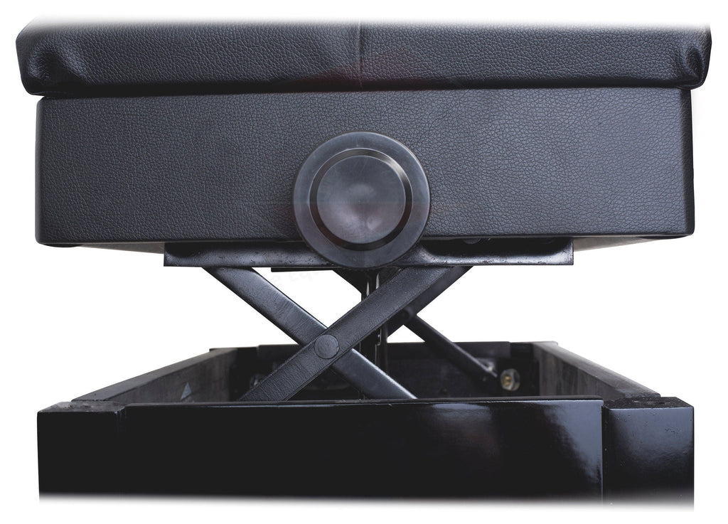 GRIFFIN Premium Antique Piano Bench | Adjustable Black Solid Wood Frame & PU Leather Padded Cushion | Vintage Ergonomic Musicians Keyboard Chair | Guitar Stool, Home Vanity Bench | Sheet Music Storage GeekStands.com