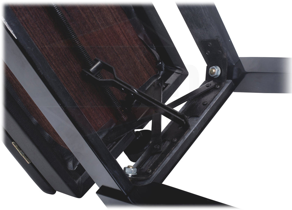 GRIFFIN Premium Antique Piano Bench - Adjustable Black Solid Wood Frame & PU Leather Padded Cushion - Vintage Ergonomic Musicians Keyboard Chair GeekStands.com