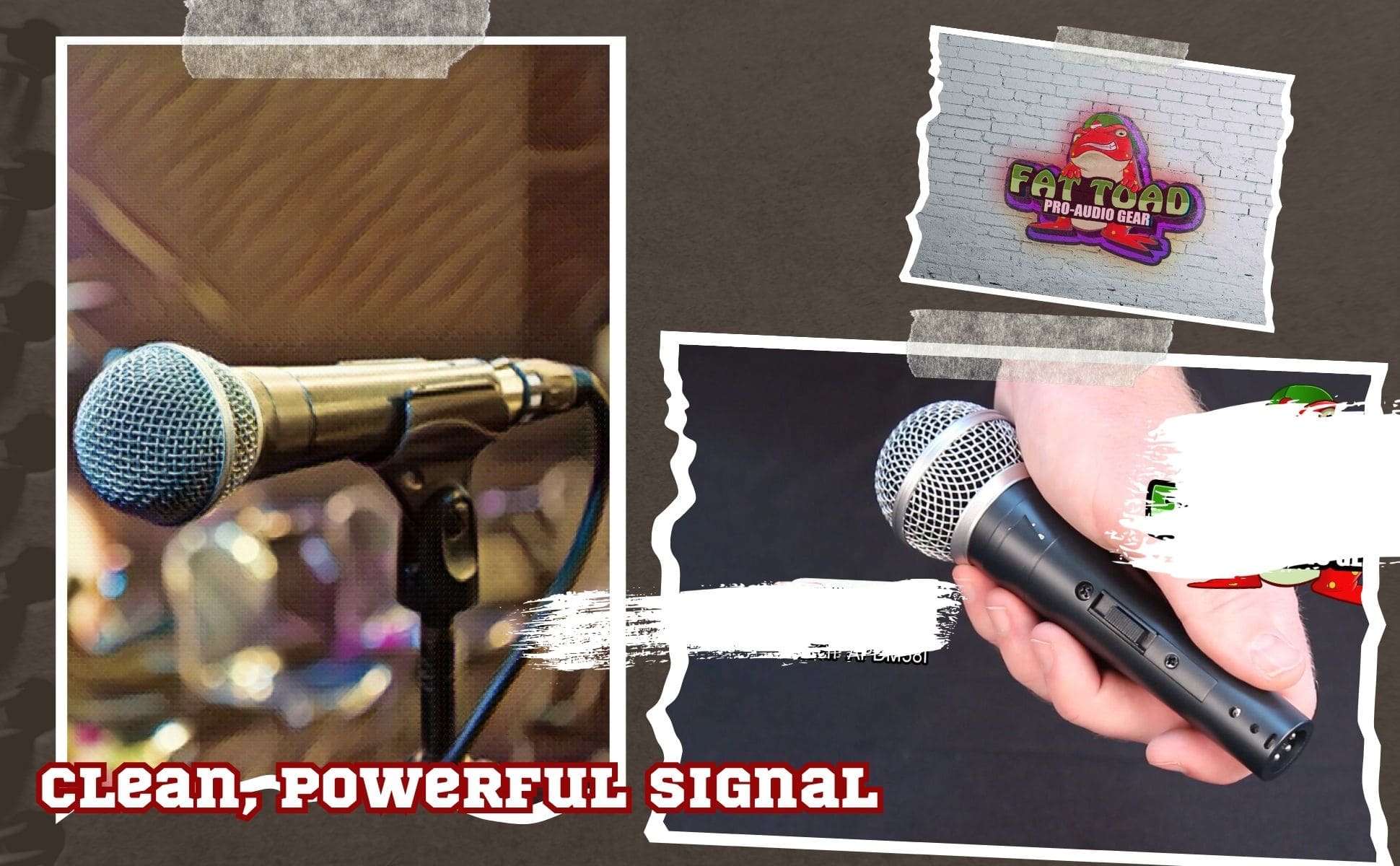 Dynamic Vocal Microphones with XLR Mic Cables & Clips (3 Pack) by FAT TOAD - Cardioid Handheld, Unidirectional for Home Music Live Studio Recording GeekStands.com