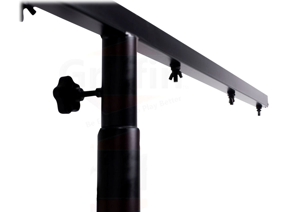 Crank Up Light Stands (2 Pack) Stage Lighting Truss System by GRIFFIN - Portable Speaker Tripod Platform Rig - Adjustable Trussing DJ Booth Kit, T Bar GeekStands.com