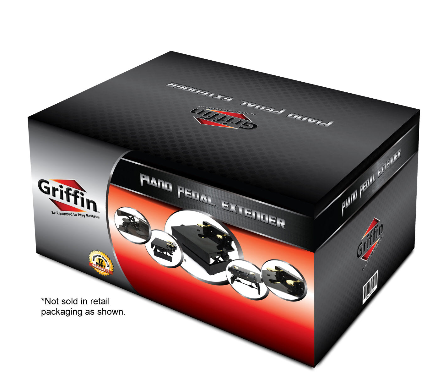 Piano Foot Pedal Extender by GRIFFIN - Dual Deluxe Extension Prop for Beginners & Kids with Una Corda & Sustain Pedal Wood Stool Bench Teaching Aid GeekStands.com