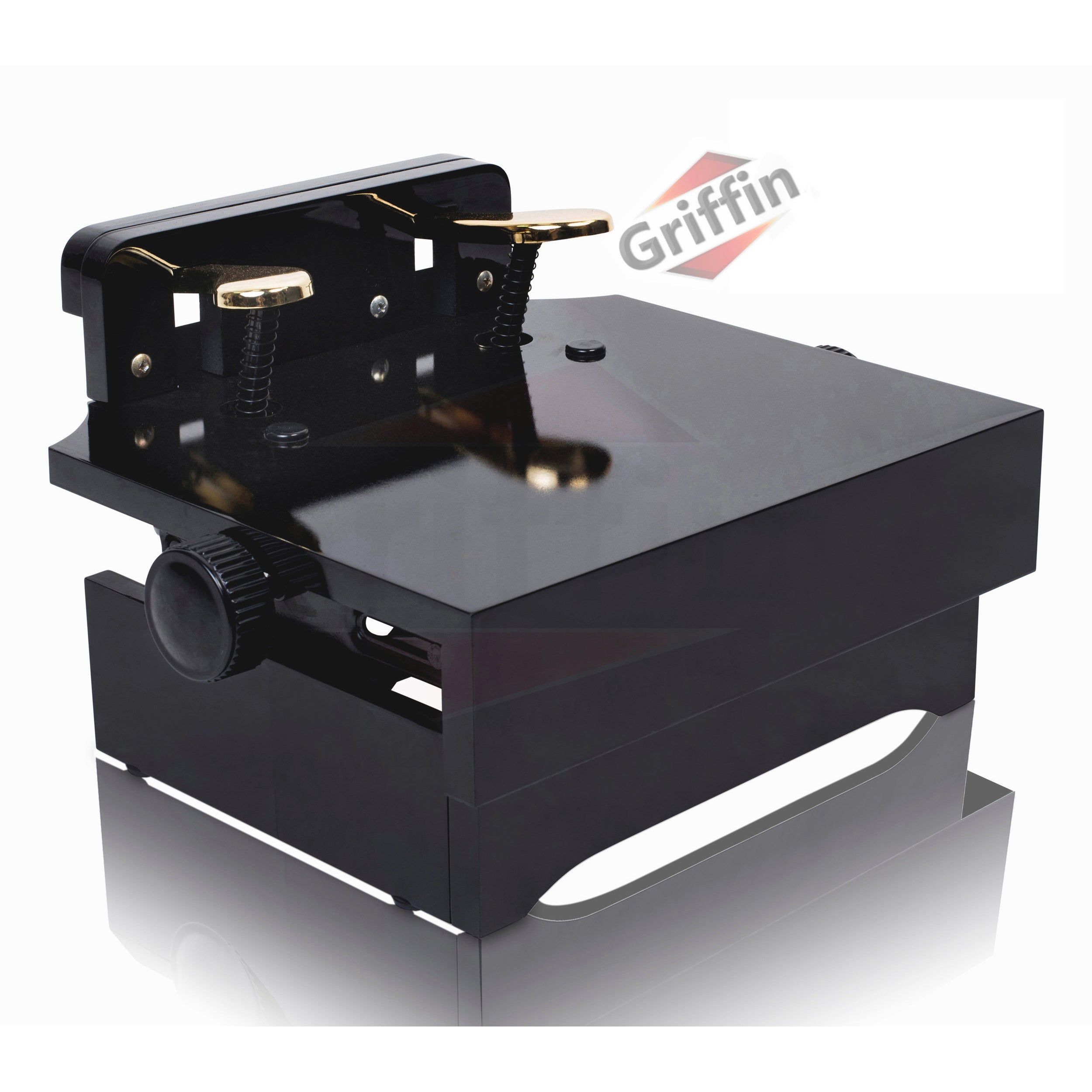 Piano Foot Pedal Extender by GRIFFIN | Dual Deluxe Extension Prop for Beginners & Kids with Una Corda & Sustain Pedal Wood Stool Bench Teaching Aid Accessory with Adjustable Height for Young Pianists GeekStands.com