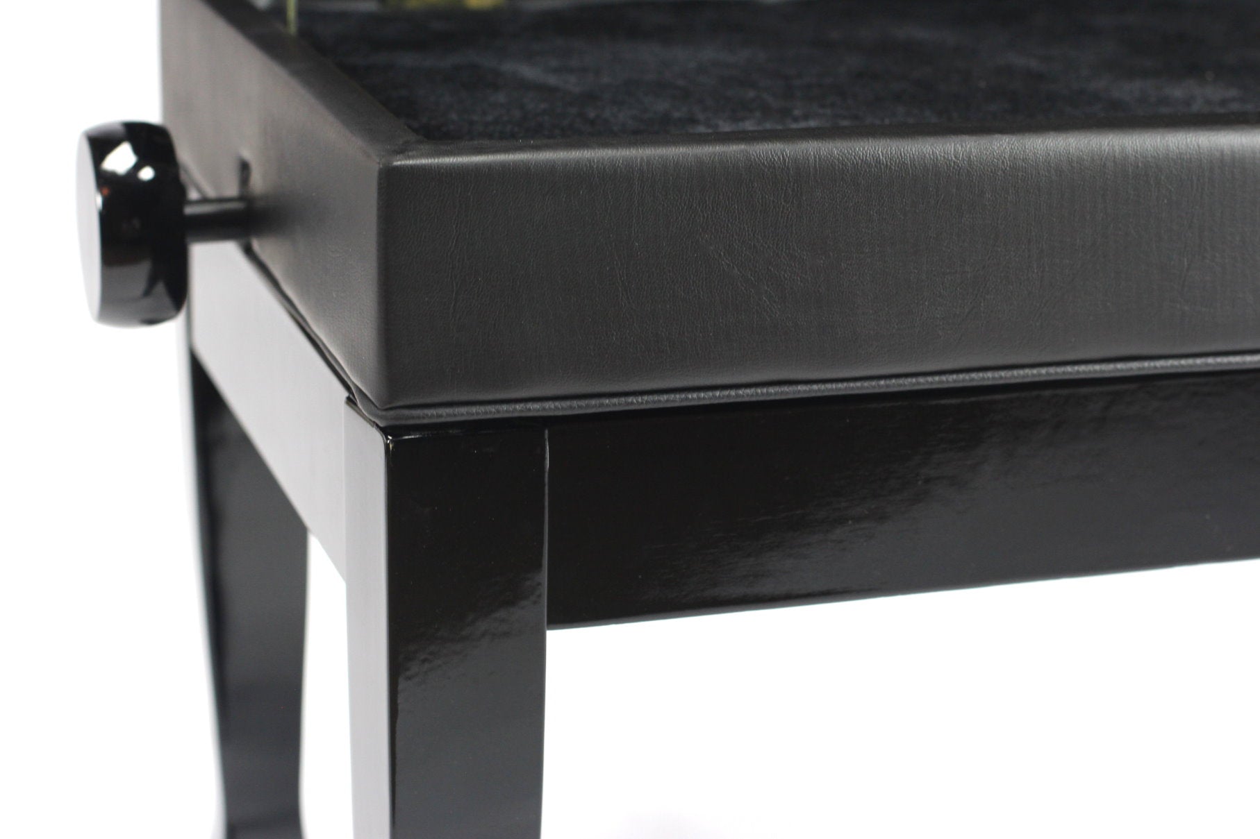 GRIFFIN Genuine Leather Piano Bench | Oversize Duet Vintage Black Solid Wood & Ergonomic Keyboard Stool | 2 Person Cushion Seat & Sheet Music Book Storage Space | Guitar Musicians Chair & Vanity Bench GeekStands.com