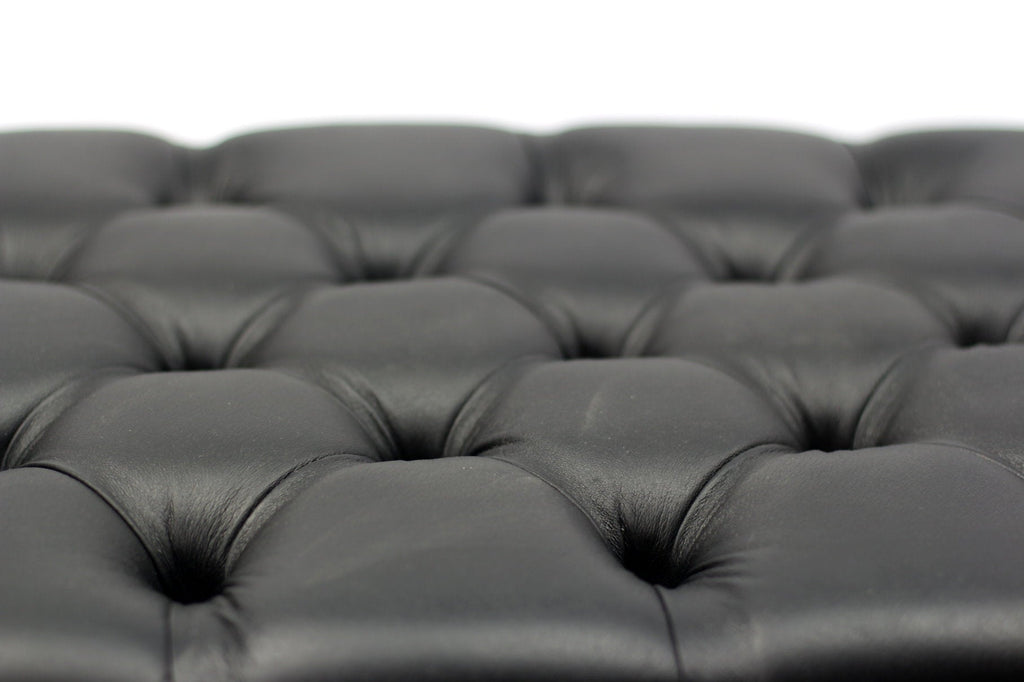 Genuine Leather Adjustable Piano Bench by GRIFFIN - Black Solid Wood Vintage Style & Heavy-Duty Ergonomic Keyboard Stool - Cushion Seat With Storage GeekStands.com