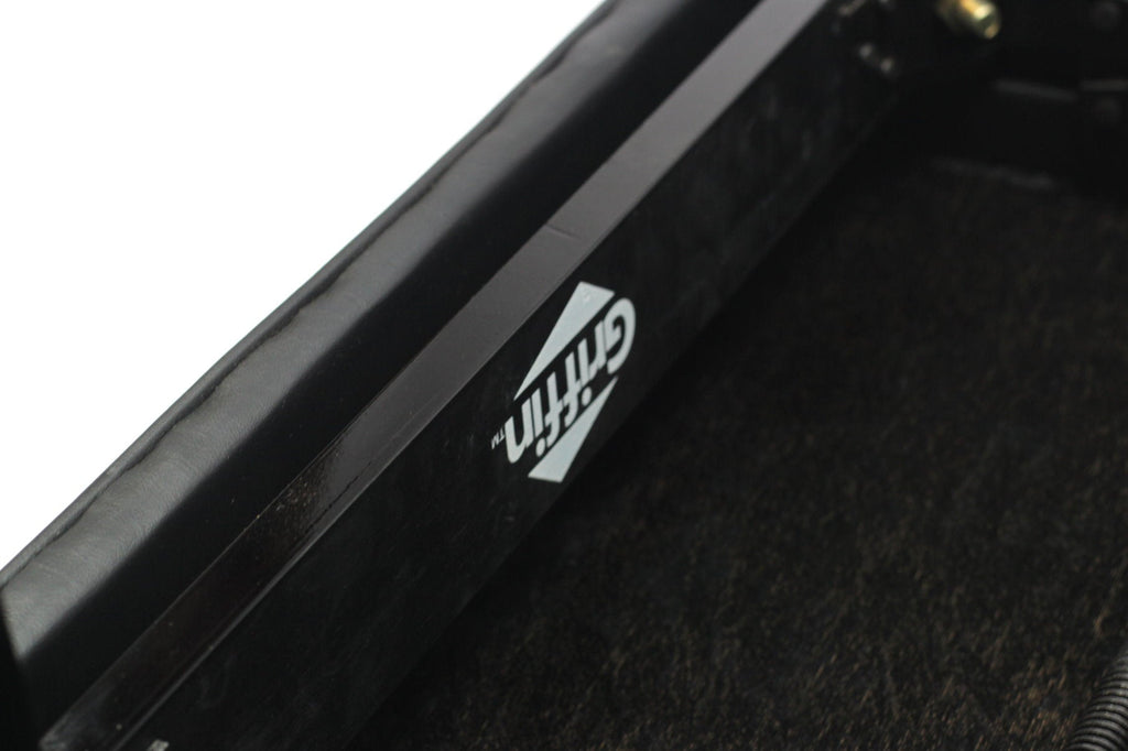 Genuine Leather Adjustable Piano Bench by GRIFFIN - Black Solid Wood Vintage Style & Heavy-Duty Ergonomic Keyboard Stool - Cushion Seat With Storage GeekStands.com