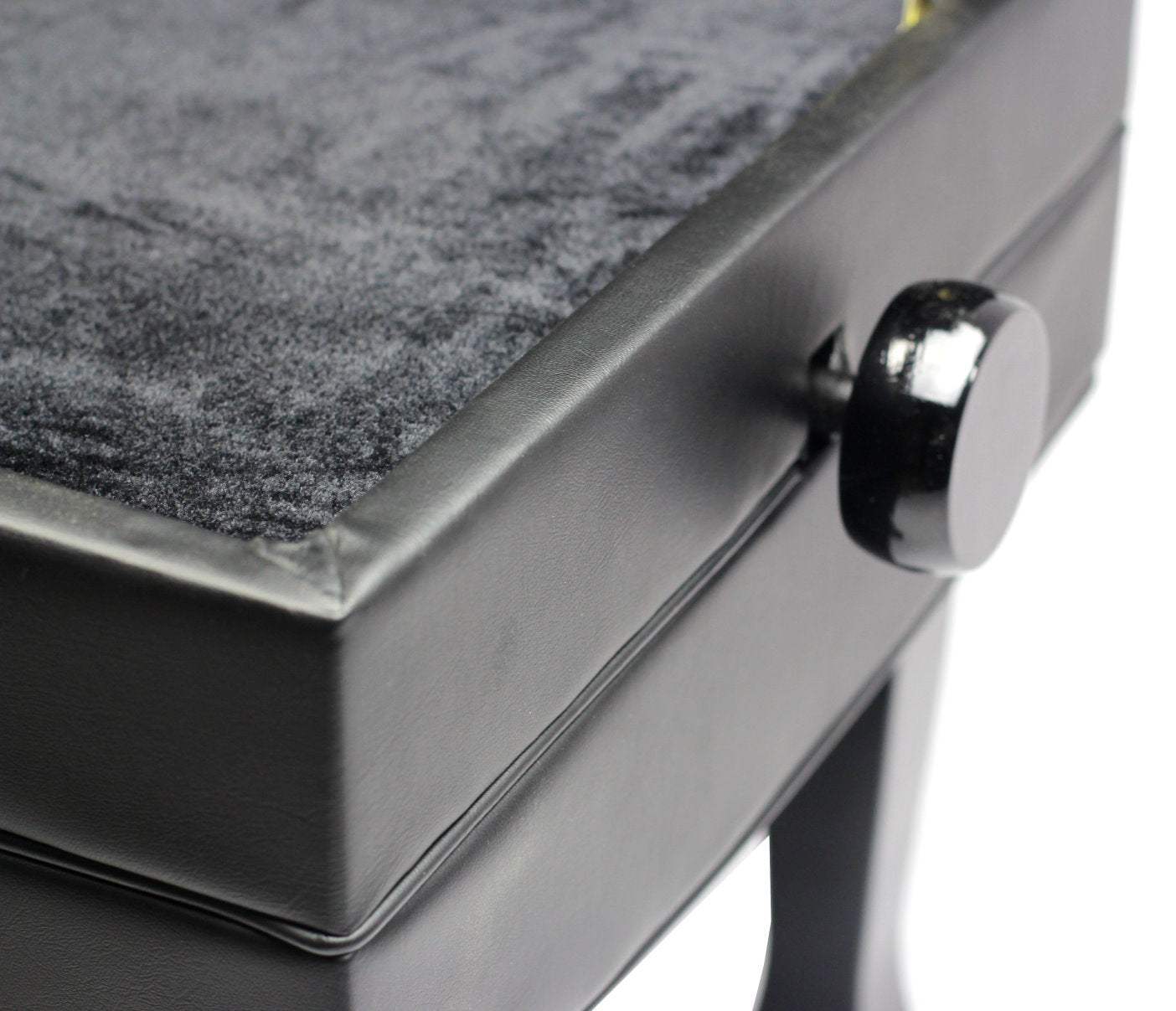 Genuine Leather Adjustable Piano Bench by GRIFFIN | Black Solid Wood Vintage Style & Heavy-Duty Ergonomic Keyboard Stool | Cushion Seat With Storage Space | Home Vanity Bench or Musicians Guitar Chair GeekStands.com