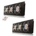Rackmount Cooling Fan (2 PACK) by GRIFFIN - 3U Ultra-Quiet Triple Exhaust Fans to Keep Studio Audio Gear Cool - Rack Mount for Network IT Server Rails with Temperature Control Panel Cabinet GeekStands.com