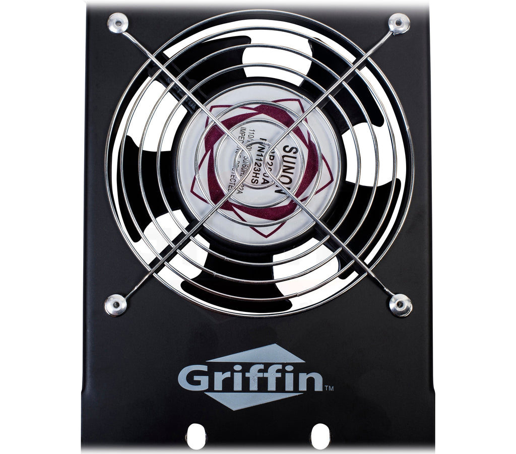 GRIFFIN Rackmount Cooling Fan | 3U Ultra-Quiet Triple Exhaust Fans, Keep Studio Audio Equipment Gear Cool | Rack Mount on Network IT System Server Rails | DJ PA AMP Temperature Control Panel Cabinet GeekStands.com