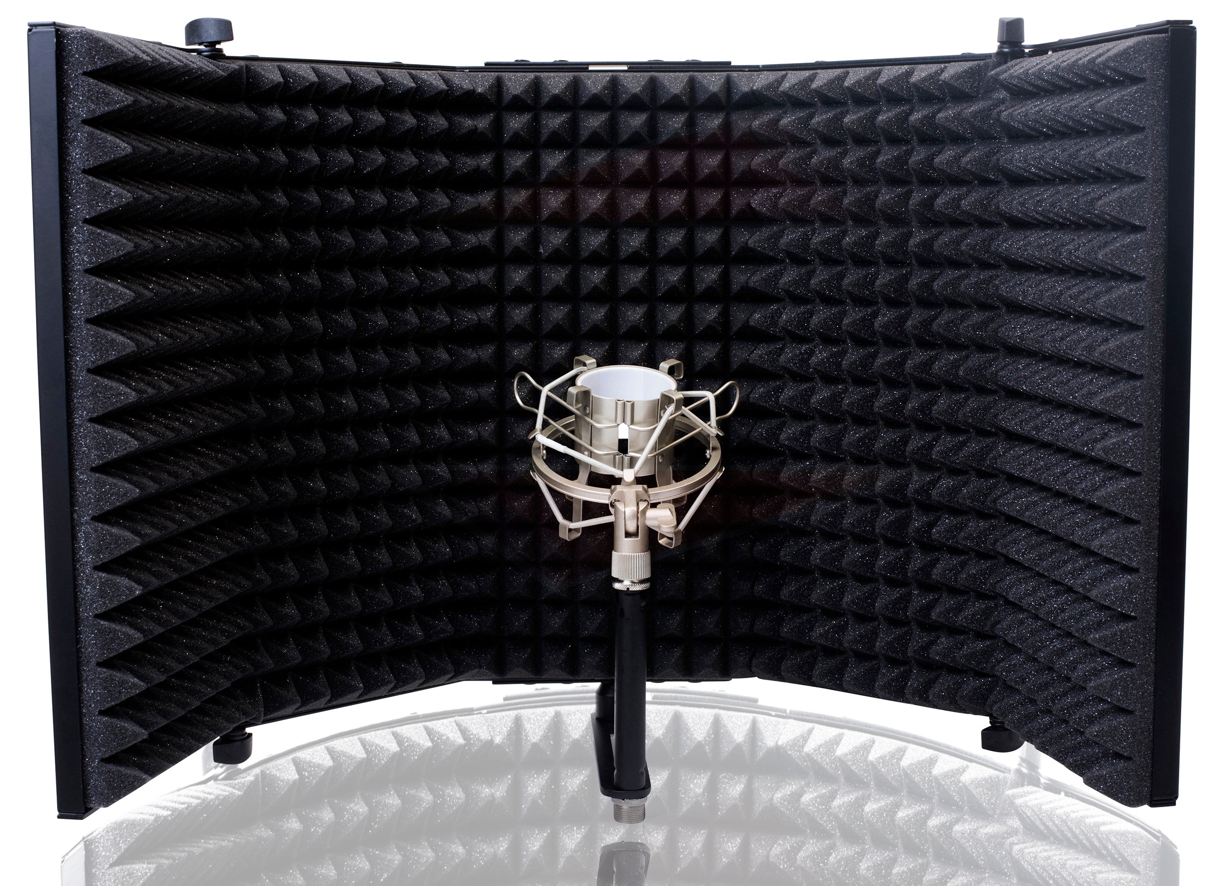 Studio Microphone Soundproofing Acoustic Foam Panel by GRIFFIN | Soundproof Filter | Sound Diffusion Mic Booth Shield | Isolation Diffuser | Noise Absorbing/Barrier for DJ Vocal Audio Music Recording GeekStands.com