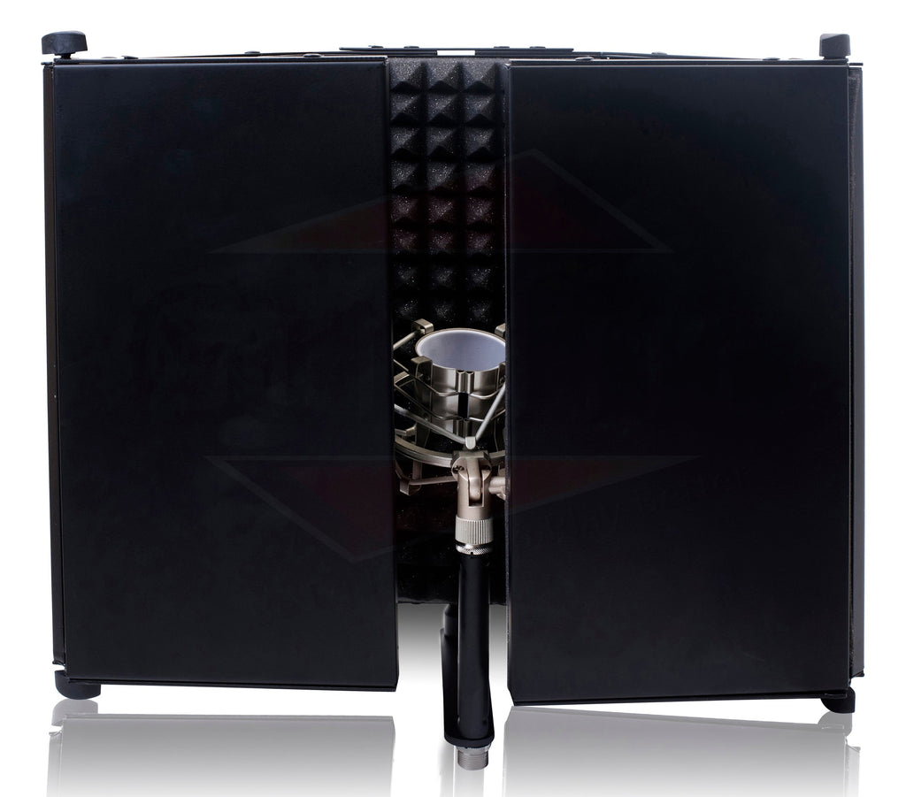 Studio Microphone Soundproofing Acoustic Foam Panel by GRIFFIN - Soundproof Filter - Sound Diffusion Mic Booth Shield, Absorbing Isolation Diffuser GeekStands.com