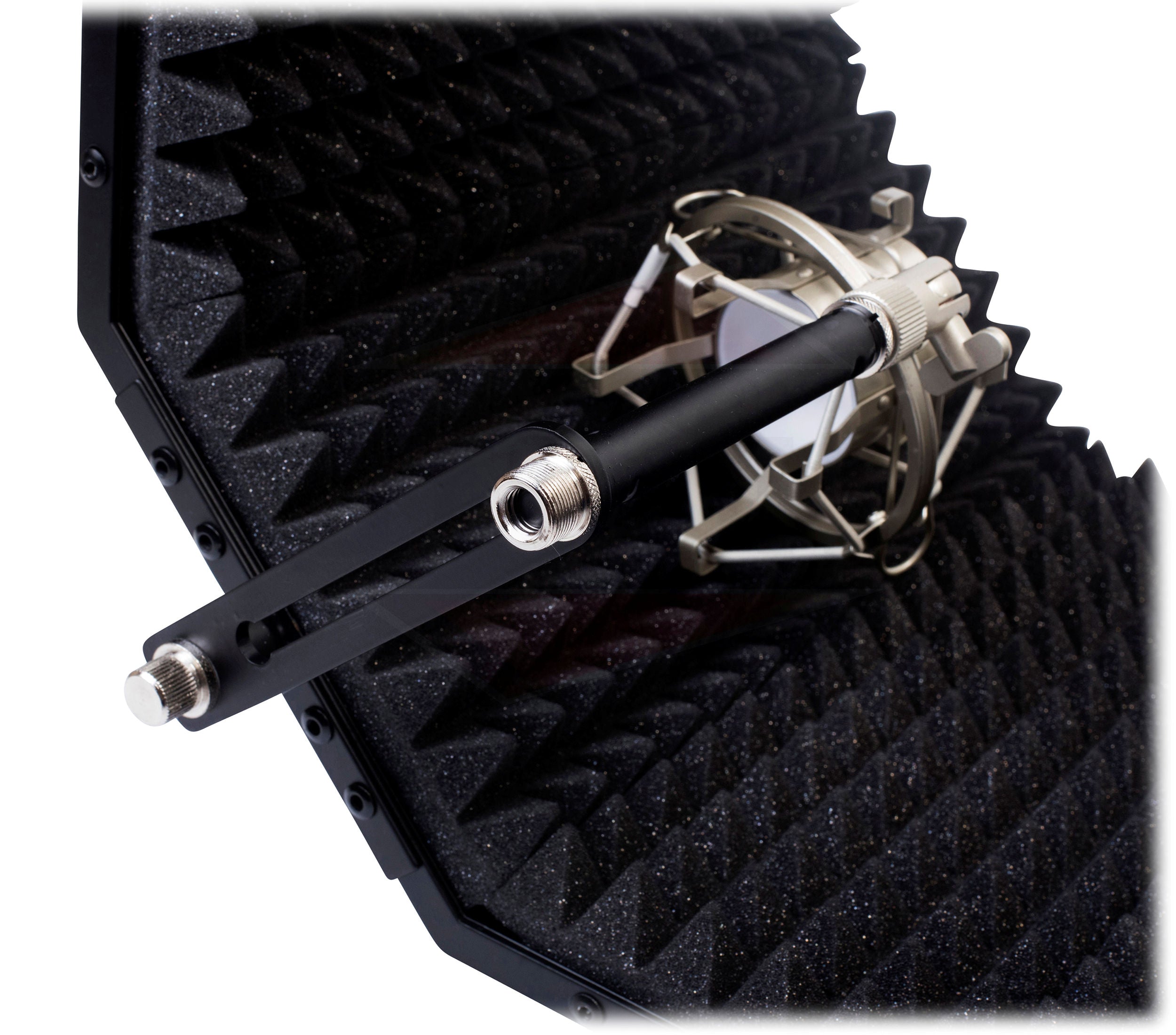 Studio Microphone Soundproofing Acoustic Foam Panel by GRIFFIN - Soundproof Filter - Sound Diffusion Mic Booth Shield, Absorbing Isolation Diffuser GeekStands.com