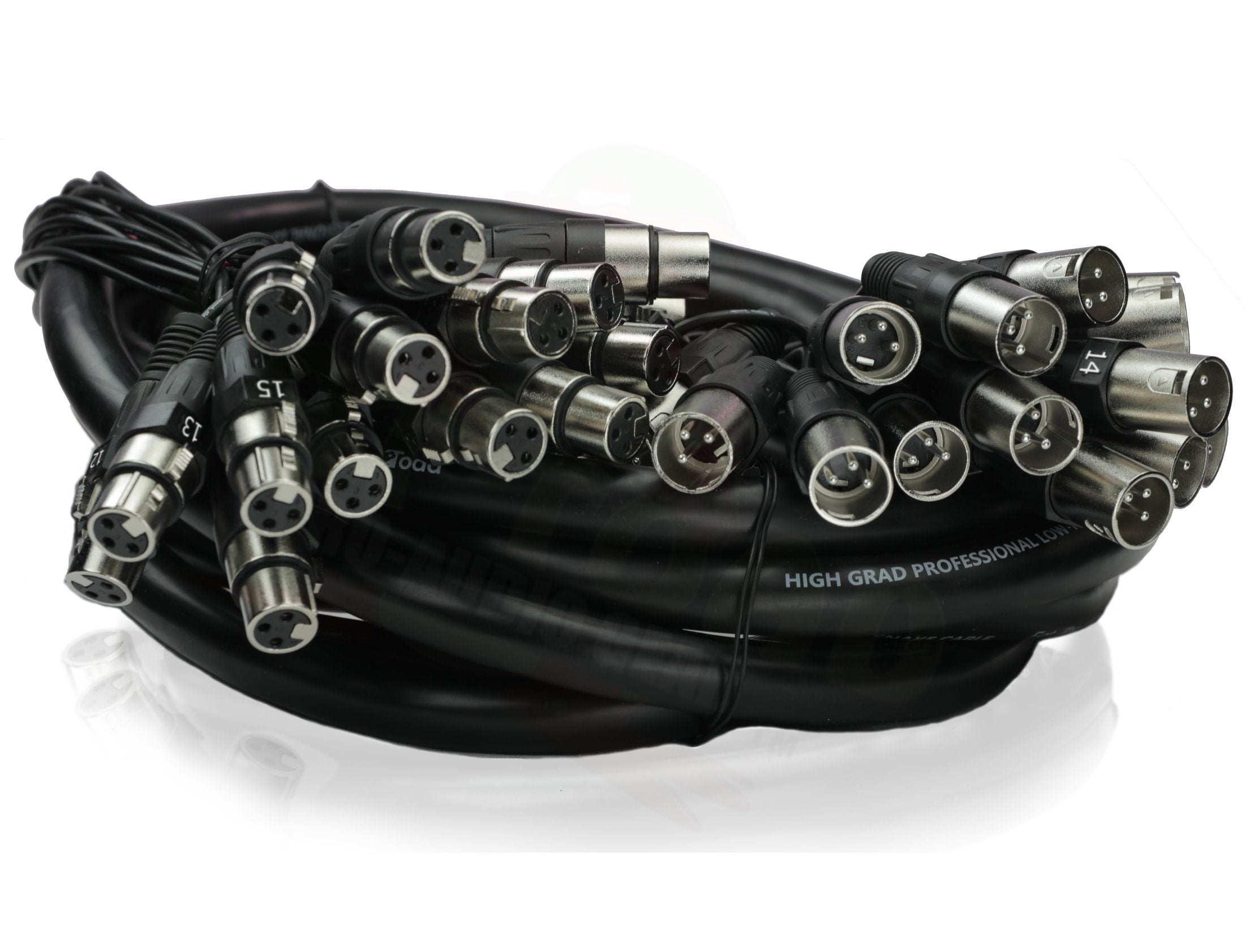 XLR Snake Cable (16 Channels) 20FT by FAT TOAD | Patch Studio, Stage, Live Sound Recording Multicore Cords | Pro Audio Shielded Balanced Double-Sided Microphone Cables for DJ Digital Mixers, Amplifier GeekStands.com