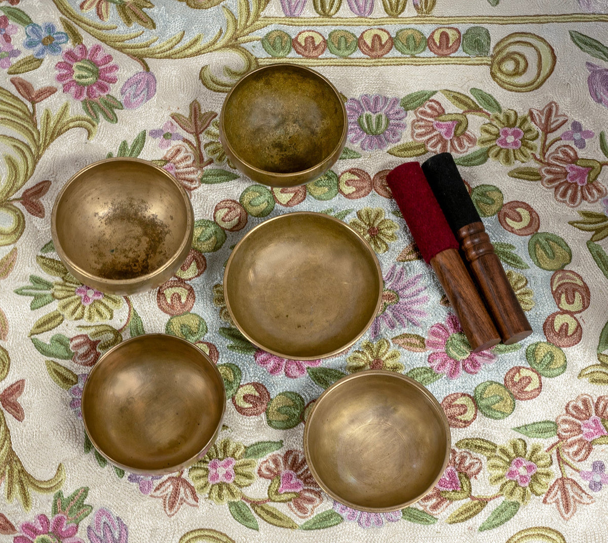 Antique Cup Set – F# Major Pentatonic Scale – AS15842 Bodhisattva Trading Company