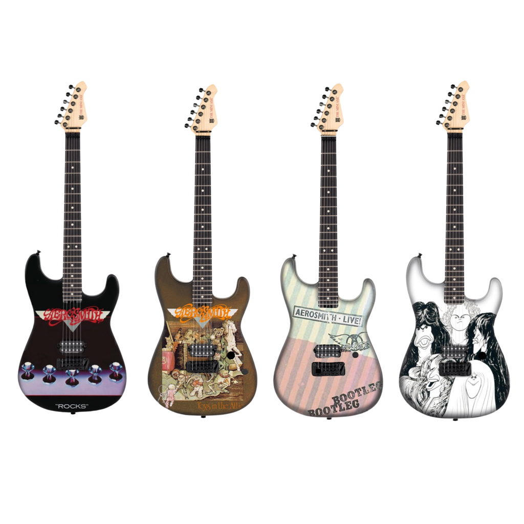 Aerosmith "The 70's Set" Collectible Miniature Guitar Collection The Mini Axe
