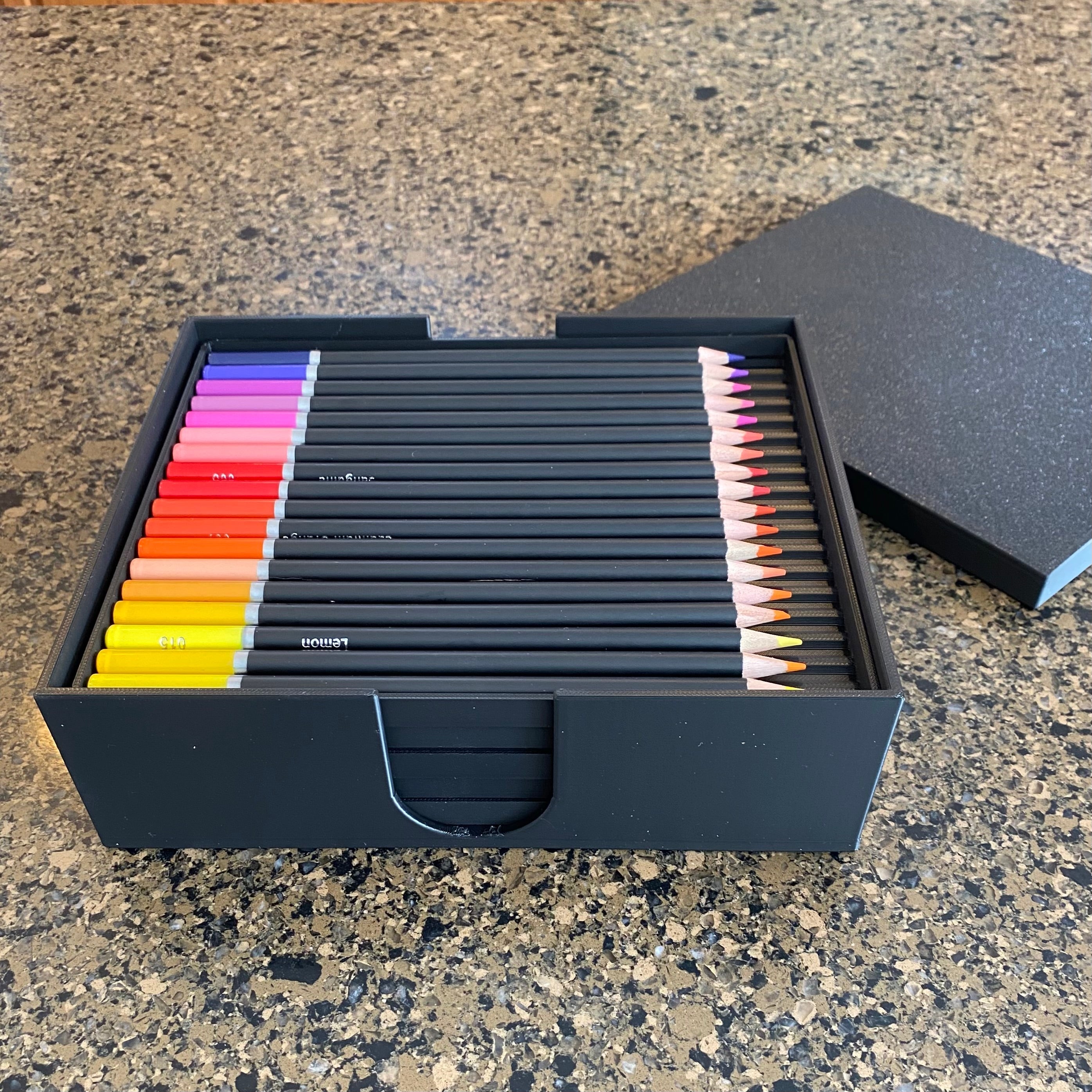 3-5-7 Tray Colored Pencil Storage Organizer – 3D Printed Caddy for Home & Classroom Y-Axis Printing LLC