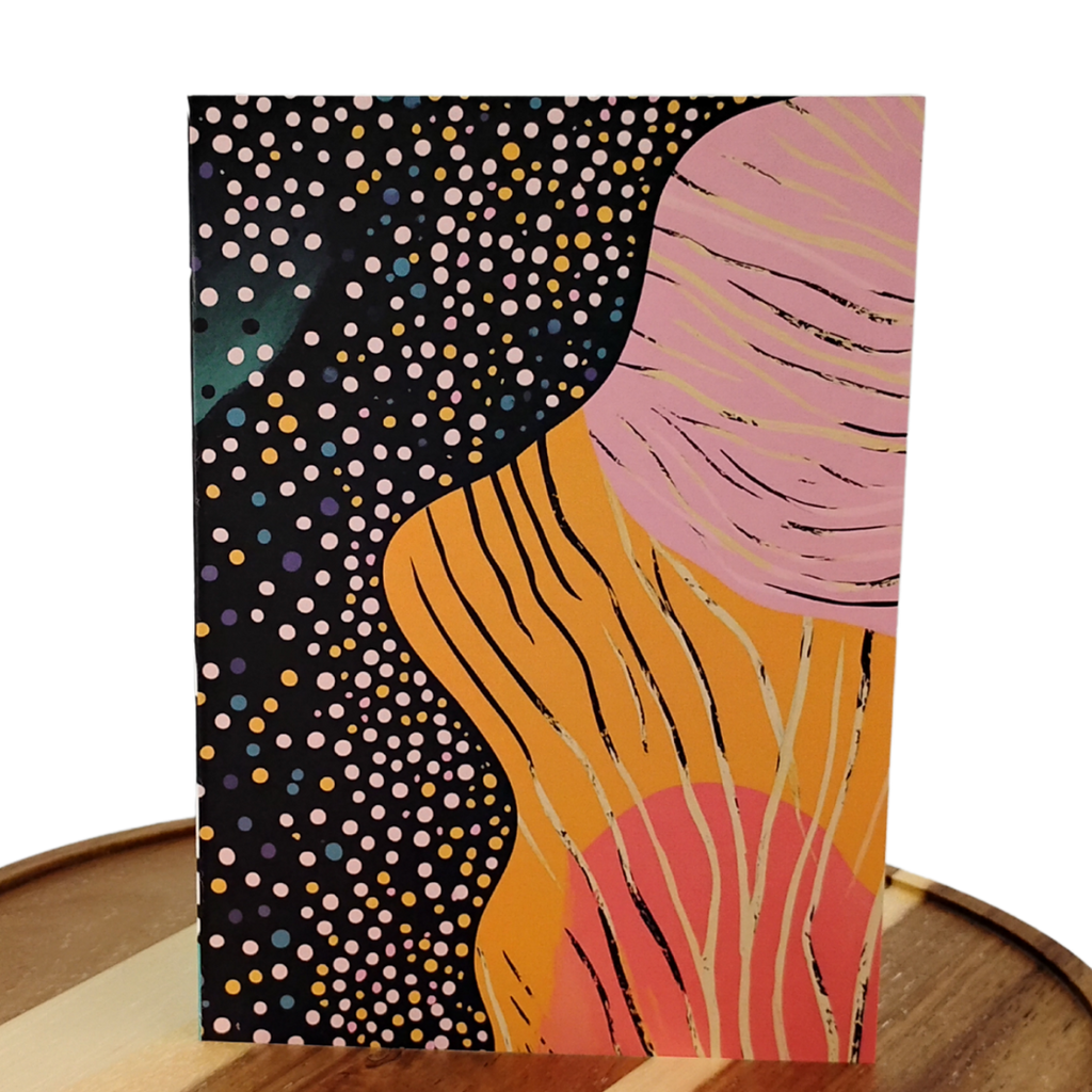 Abstract Dot Greeting Card - Blank Inside Black Magic Social Club