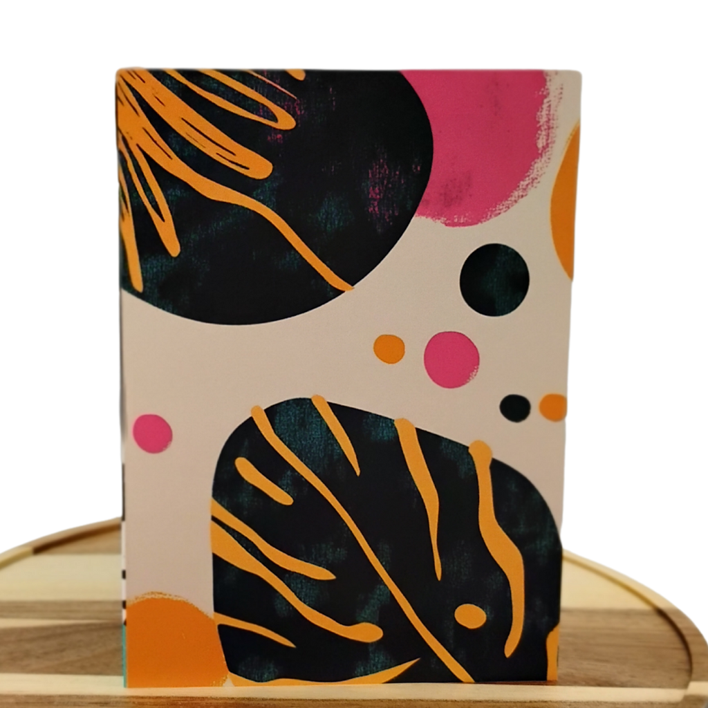 Abstract Leaves Nature Art Greeting Card Black Magic Social Club