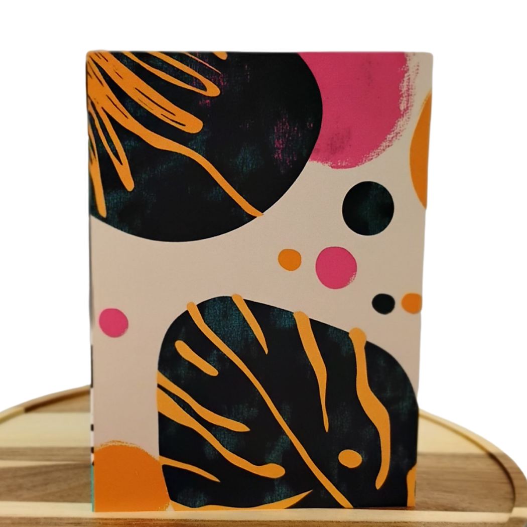 Abstract Leaves Nature Art Greeting Card Black Magic Social Club