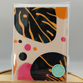 Abstract Leaves Nature Art Greeting Card Black Magic Social Club