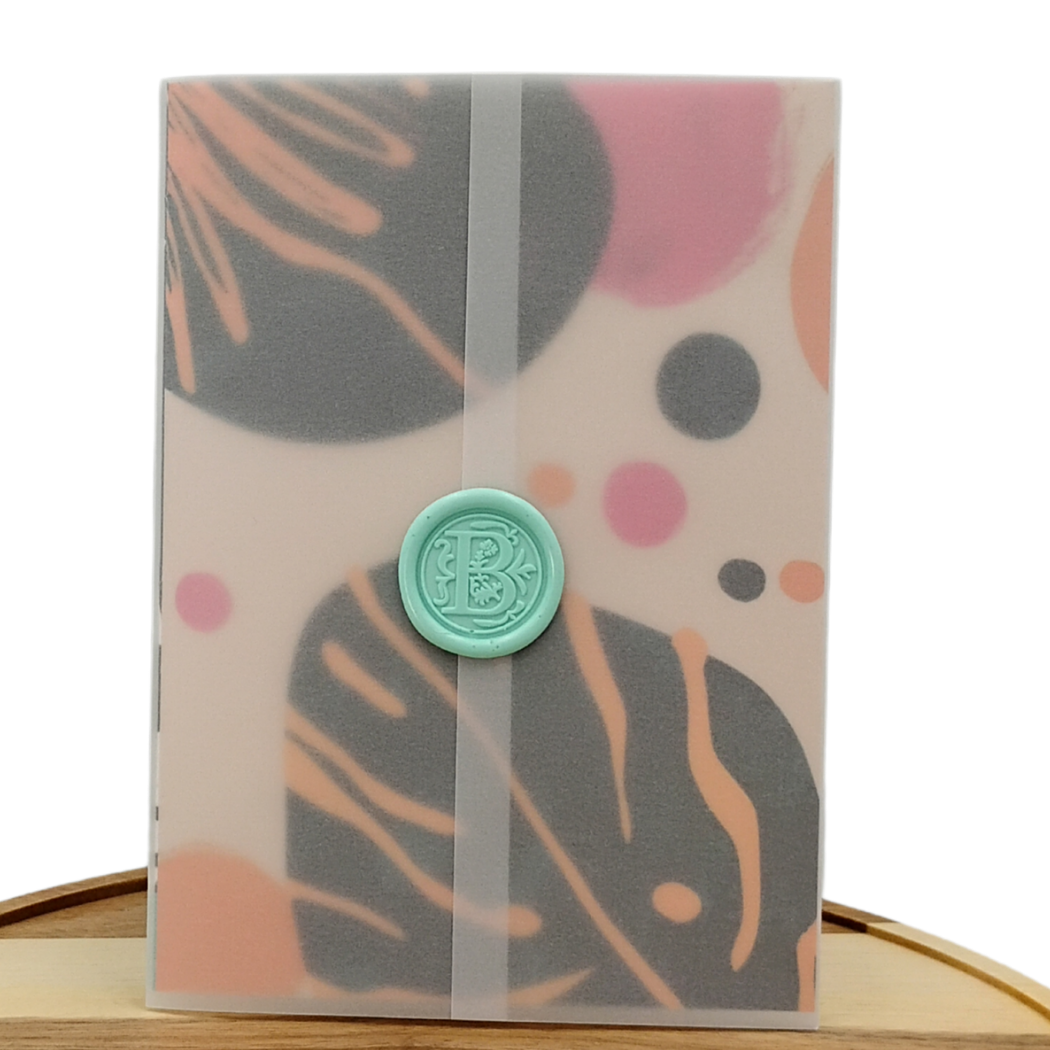 Abstract Leaves Nature Art Greeting Card Black Magic Social Club