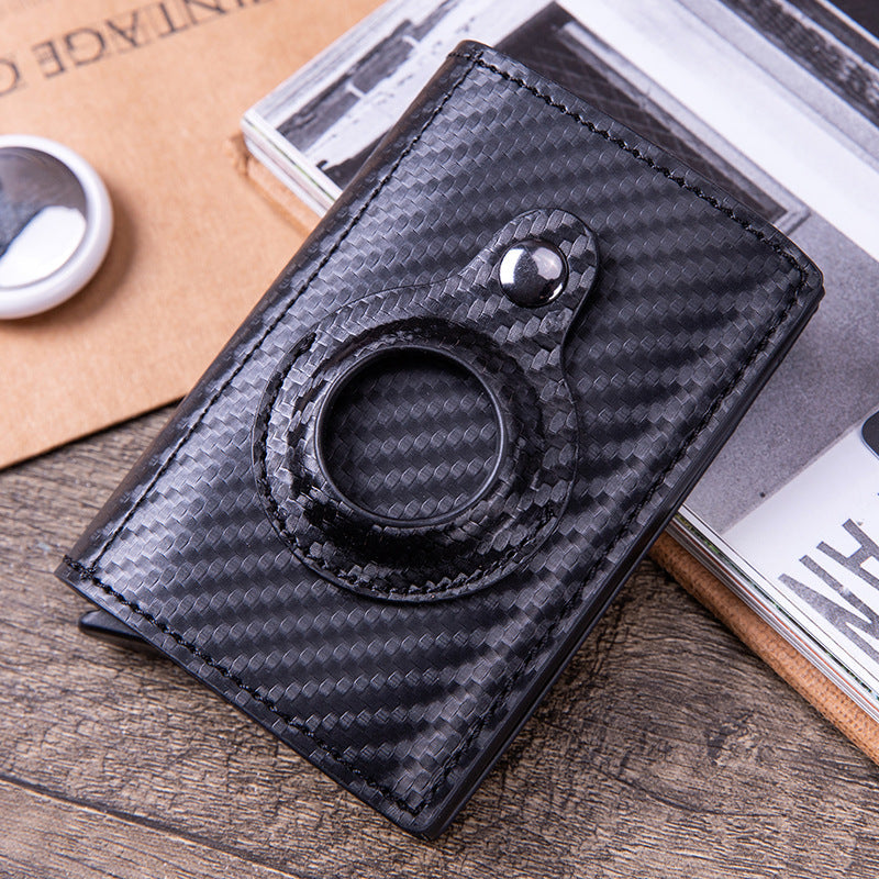 Airtag Location Tracker Leather Card Holder Simple Creative Business Multi-Function Wallet Wallet Card Holder X- 81 Gentleman.Clothing