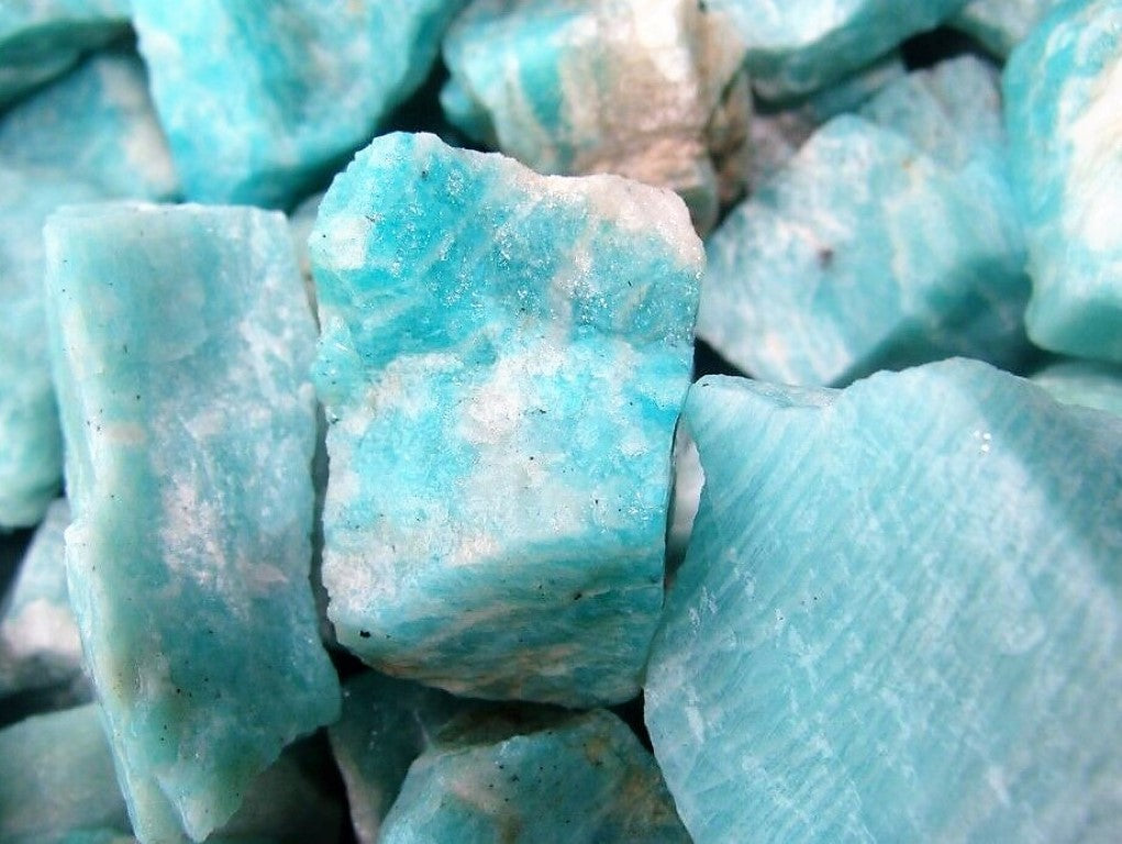 Amazonite Rough Brazilian Natural Raw 2 lb Bulk Lot rocksolidfossils