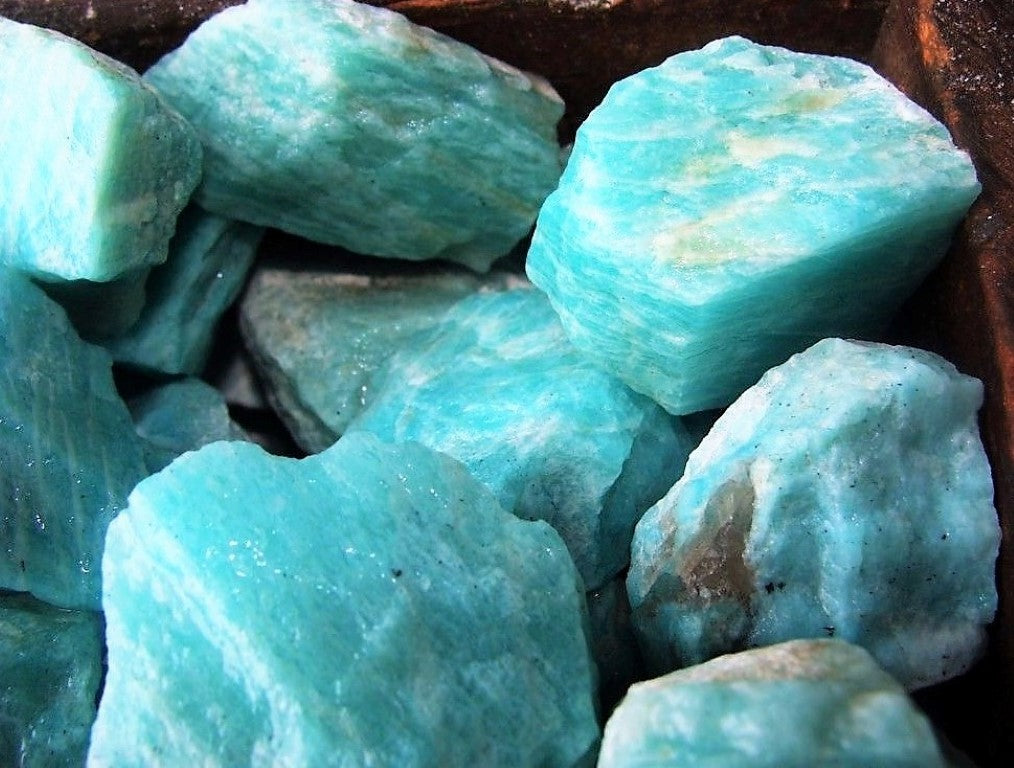 Amazonite Rough Brazilian Natural Raw 3 lb Wholesale Lot rocksolidfossils