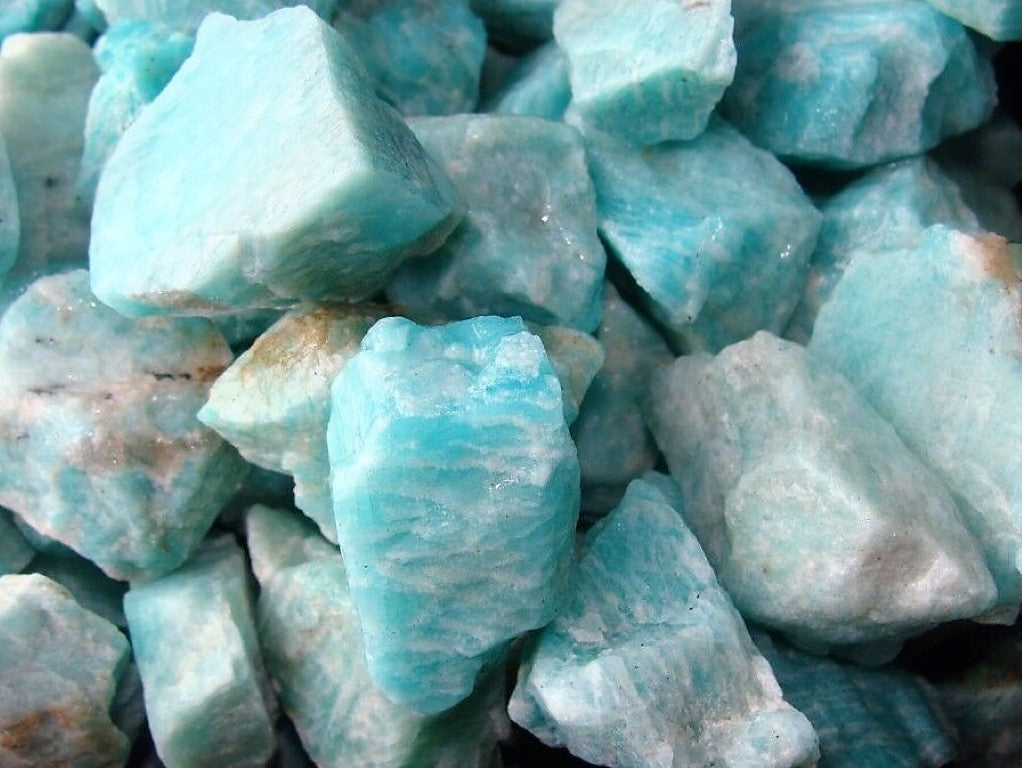 Amazonite Rough Brazilian Natural Raw 1 lb Wholesale Lot rocksolidfossils