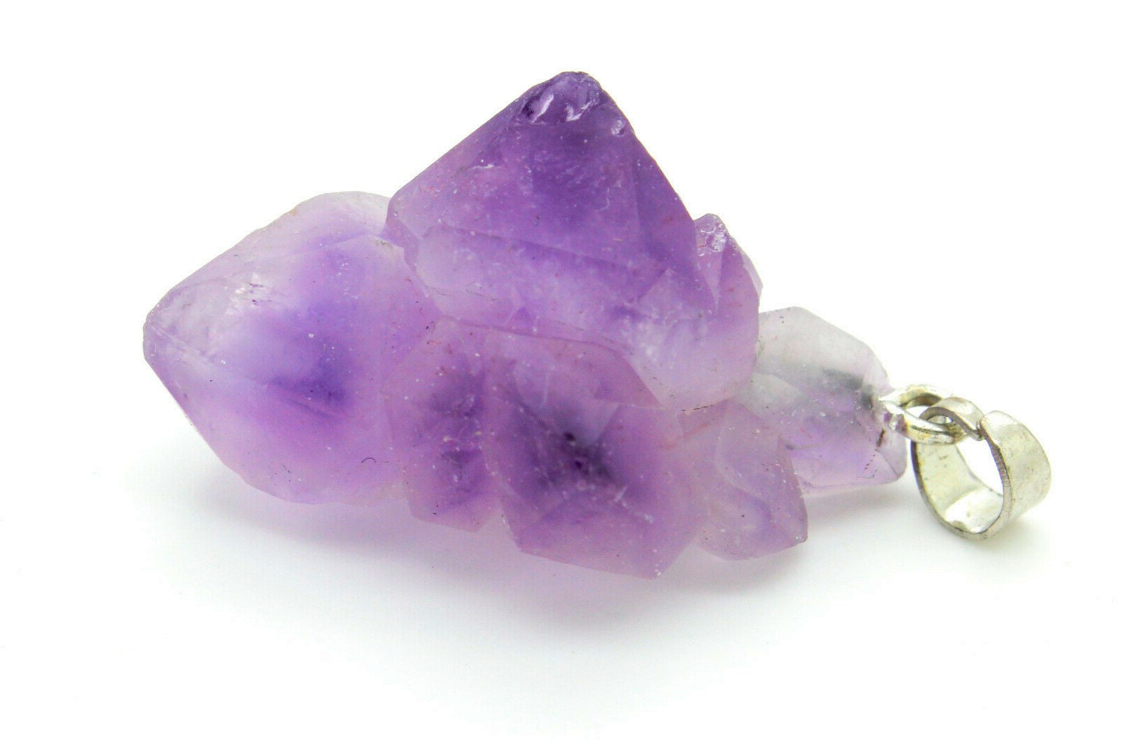 Amethyst Crystal Necklace Pendant Rough Facet Brazilian 35mm Raw rocksolidfossils