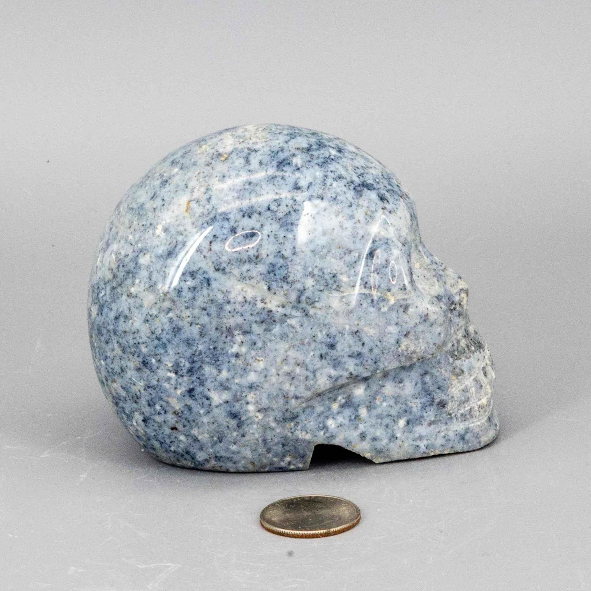 Anhydrite Crystal Skull Hand Carved Angelite Carving Crystal Destiny