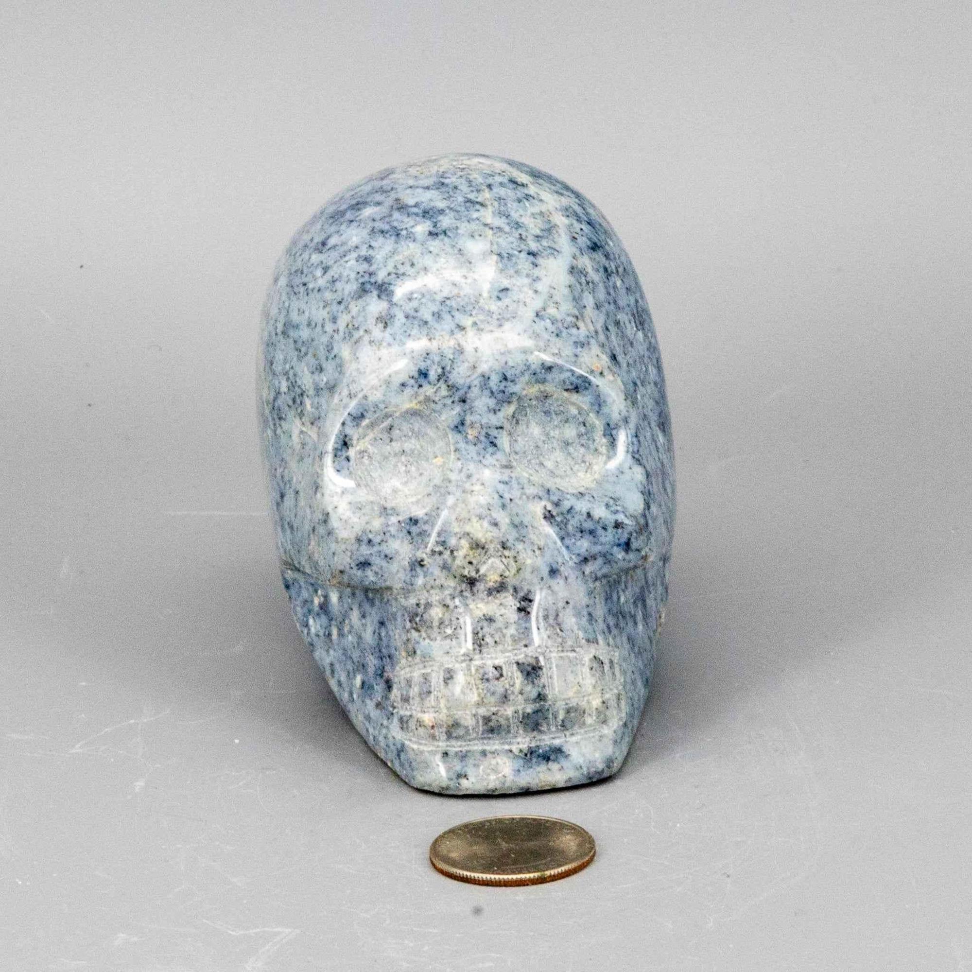 Anhydrite Crystal Skull Hand Carved Angelite Carving Crystal Destiny