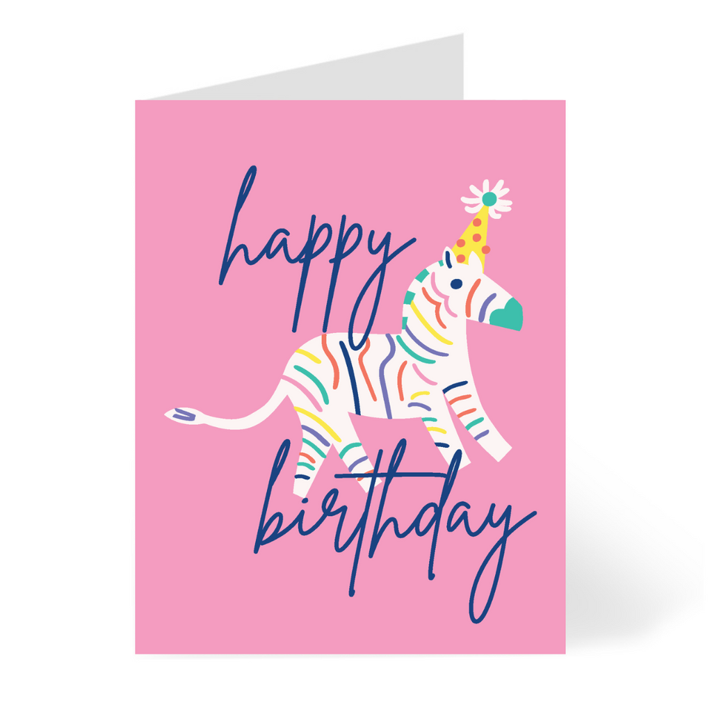 Animal Party Zebra Birthday Card CheerNotes