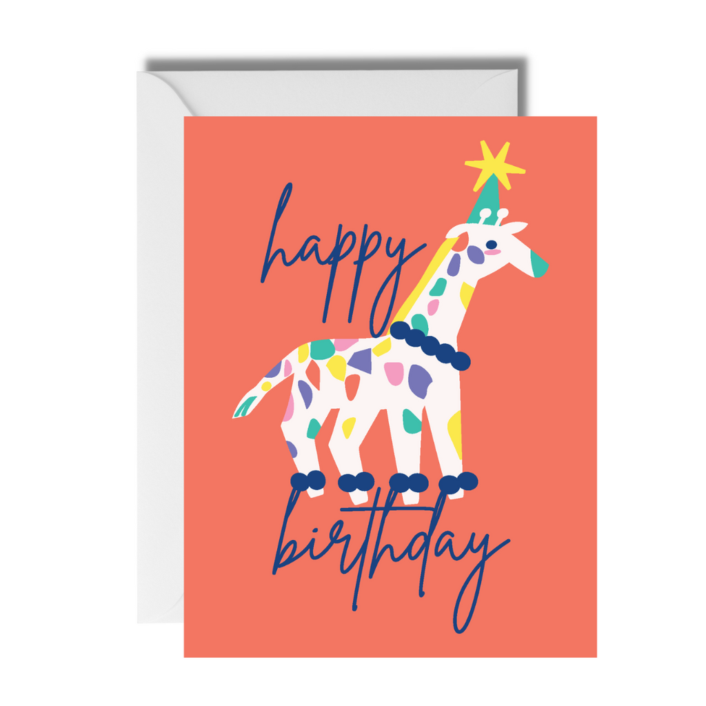 Animal Party Giraffe Birthday Card CheerNotes