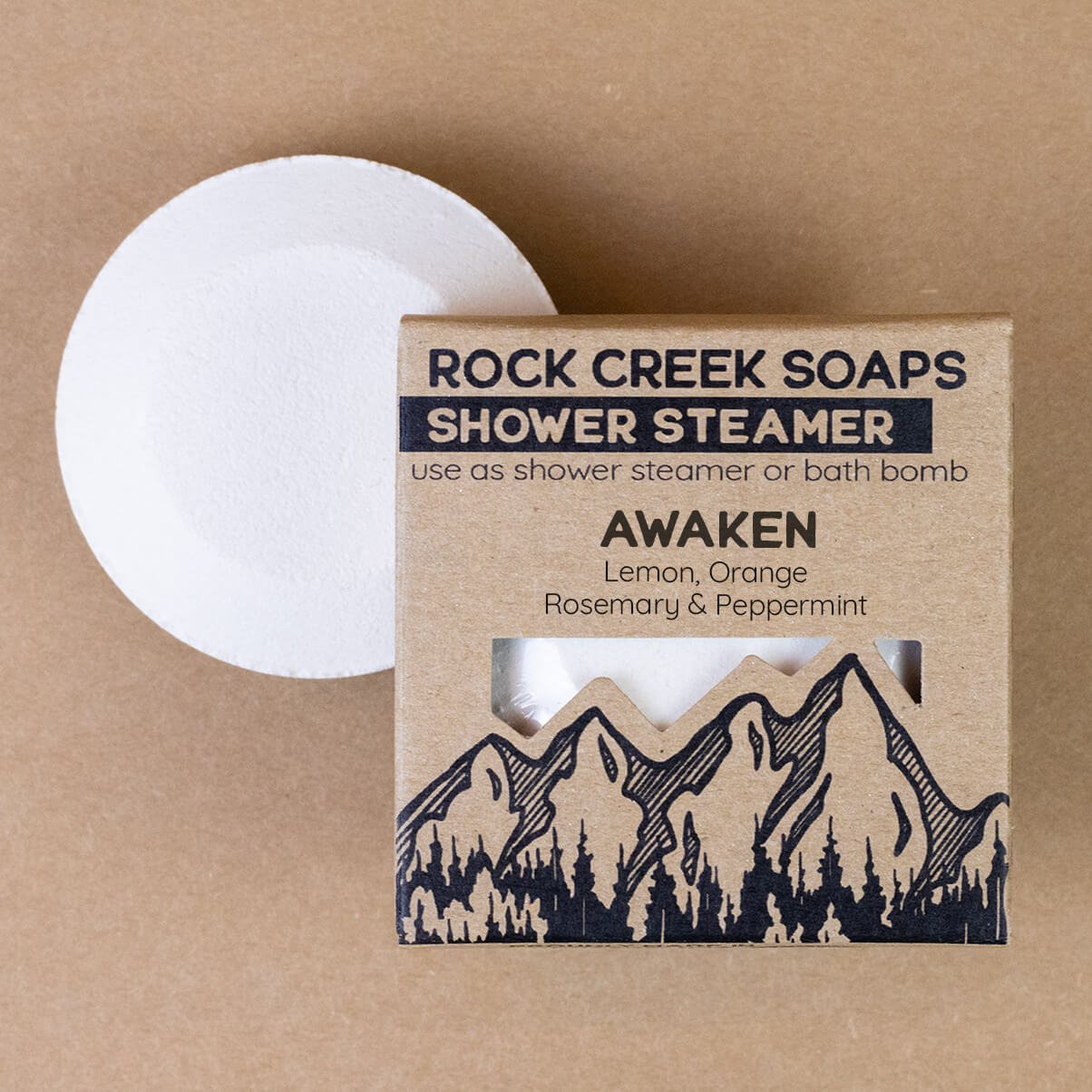 Shower Steamer in Awaken Rock Creek Soaps