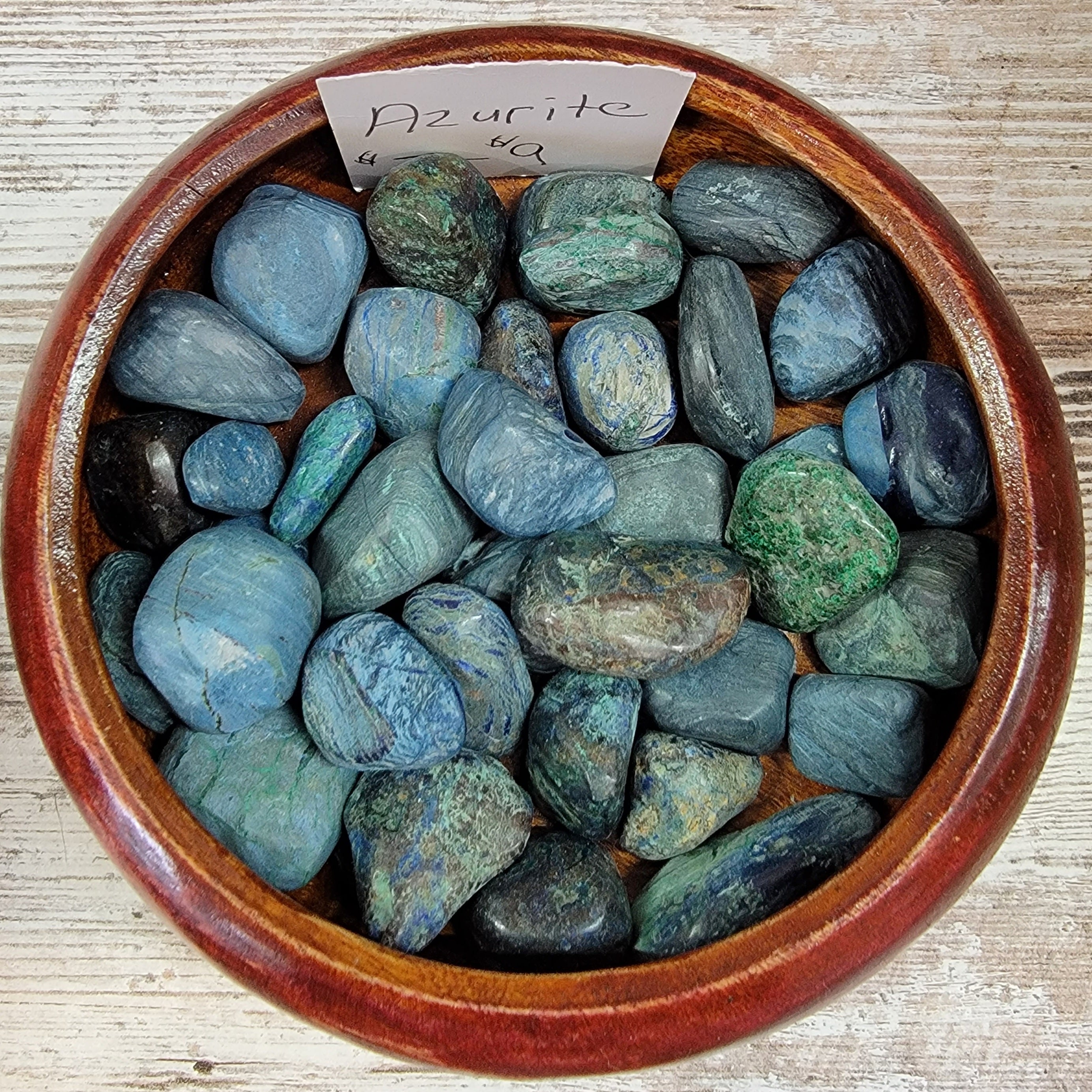 Natural Azurite Tumbled Stones | Blue Gem Crystals - Approx. 1/2 to 1 Inch Size High Ho Gems and Crystals