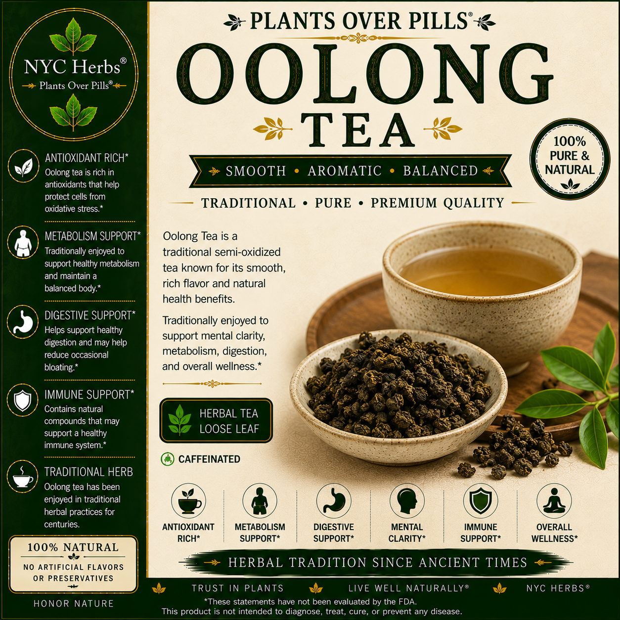Oolong Tea | Mindful Energy & Metabolic Support NYC Herbs®
