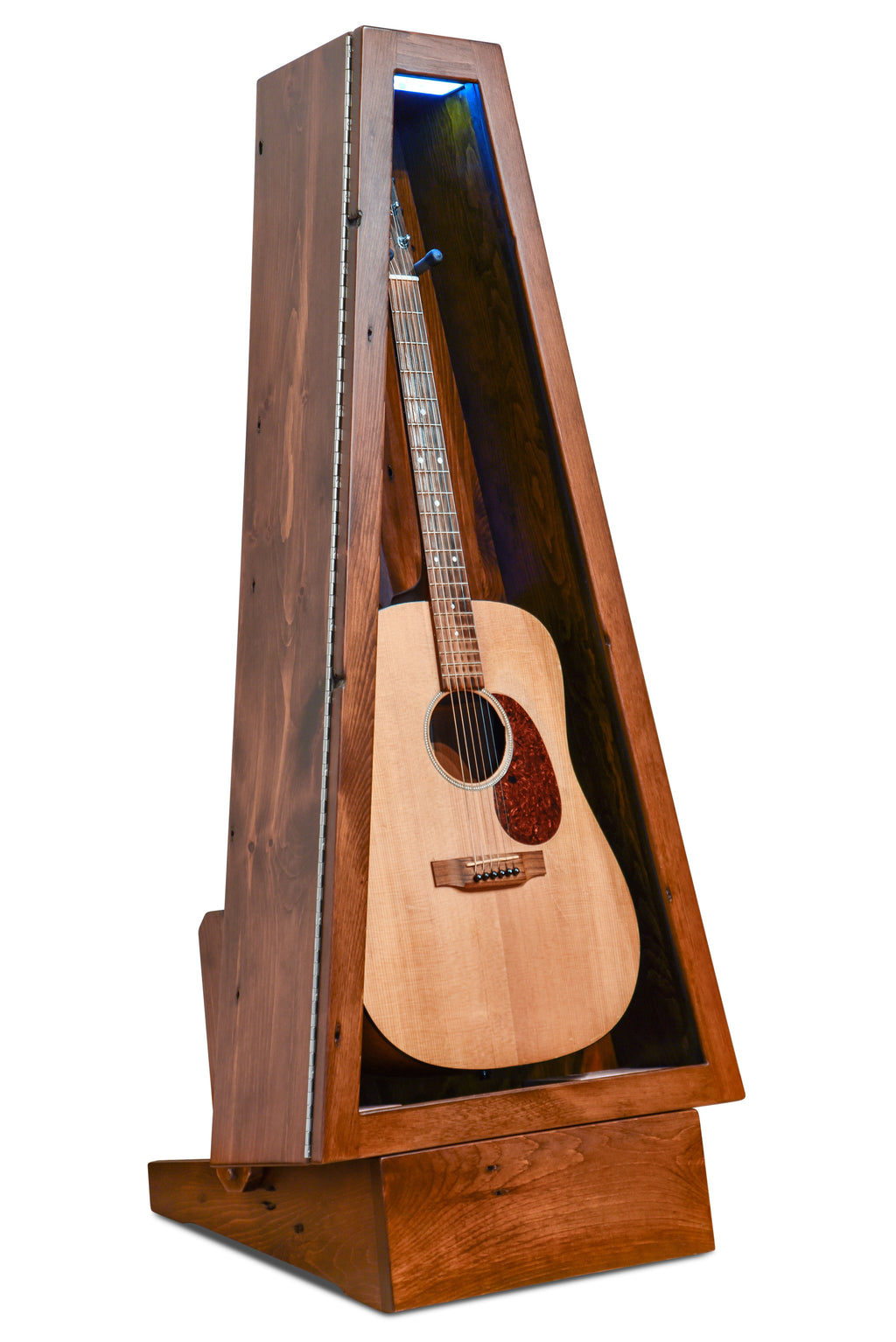 ClimaStand Triangle Humidor with Base - 300 Year Old Reclaimed Wood with Boston Stain Acoustic Remedy Cases