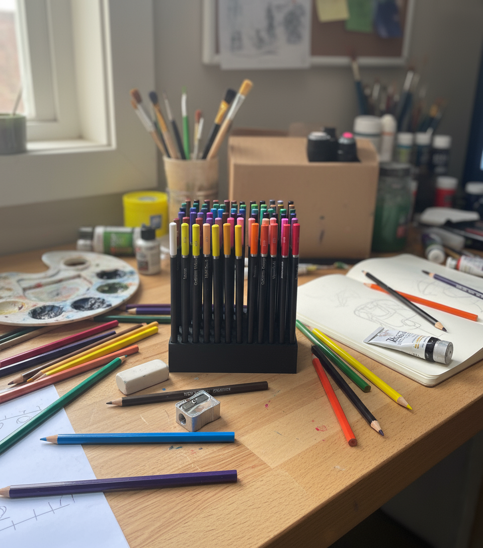 3D Printed 84 Colored Pencil Caddy Y-Axis Printing LLC