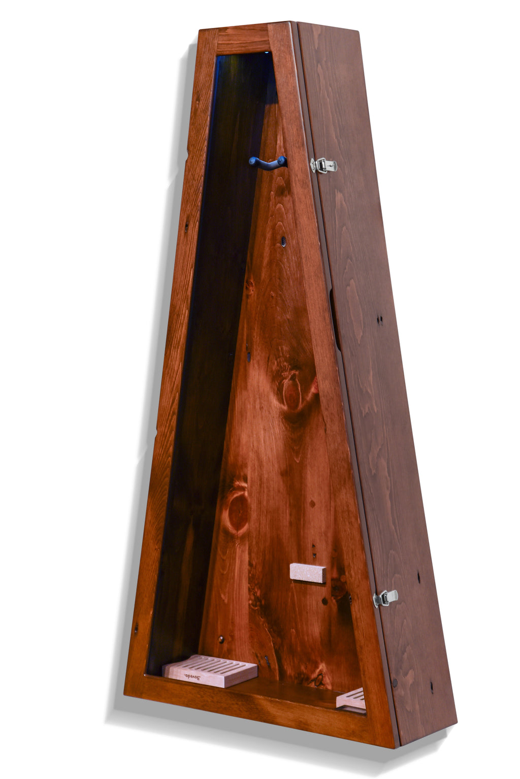 ClimaCase Triangle Humidor - 300 Year Old Reclaimed Wood with Boston Stain Acoustic Remedy Cases